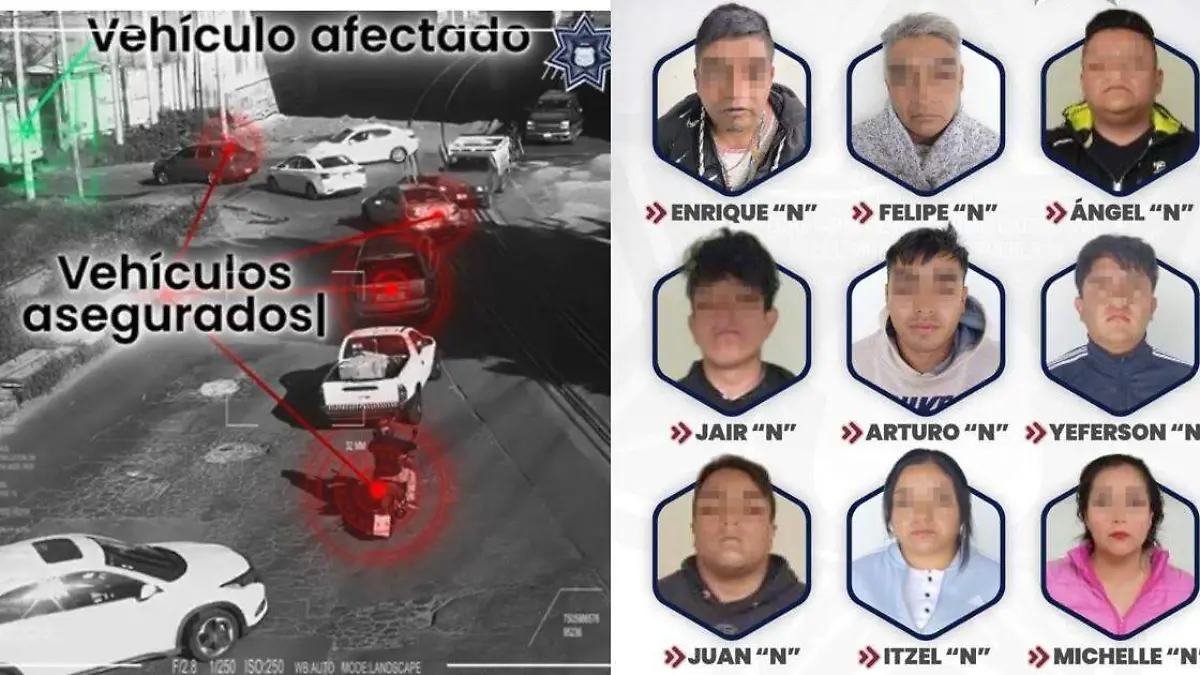 Nueve supuestos integrantes de una banda delictiva dedicada al robo de transporte de carga fueron detenidos